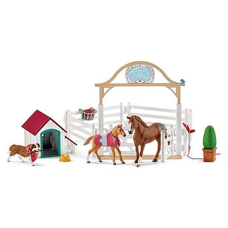 Schleich Horse Club Hannah víta kone so psom Ruby (42458)