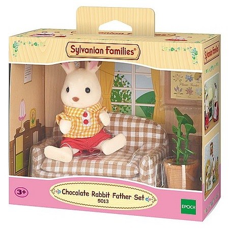 Sylvanian Families Nábytek Chocolate králíků taťka na pohovce - KP HRAČKA