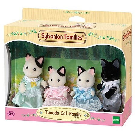 Sylvanian Families Rodina koček s černým kocourem - KP HRAČKA