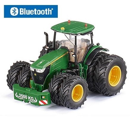 SIKU John Deere 7290R traktor s dvojitými pneumatikami a bluetooth ovládaním - 6735 (55861)