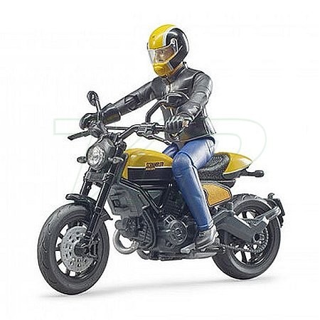 Bruder Bworld Ducati Scrambler Full Throttle s figúrkou motorkára (63053)